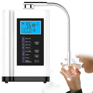 GLBMXDD Machine ionisante pour Eau alcaline, PH 3,5-10,5, Machine à Eau ionisée, ORP jusqu'à -500 mV, avec 7 réglages d'eau, 8 000 litres par Filtre, Nettoyage Automatique, Voix Intelligente White