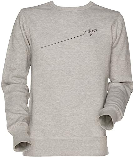 Sweatshirt gris avion idéal pour voyager confortablement en pull jersey unisexe