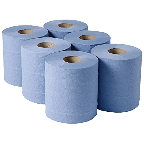 Jantex Centrefeed Roll Blue. 400 sheets per roll. Pack quantity: 6 by Catering Store Direct Ltd