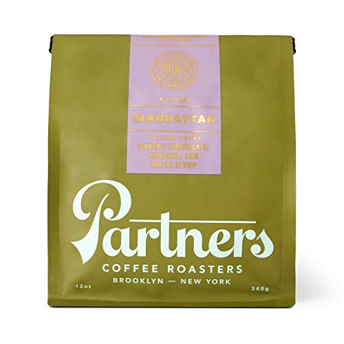 Partners Coffee Roasters, Manhattan Blend, 12 Ounce, Whole Bean Coffee, Dark Roast