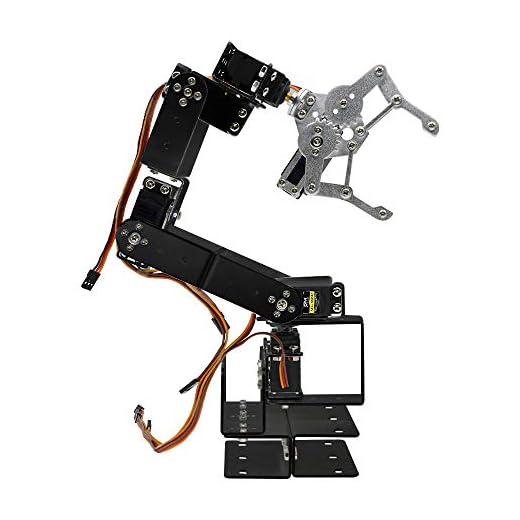 diymore Aluminio Robot brazo mecánico robótico abrazadera garra kit con MG996 servos para UNO MEGA2560