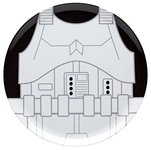 Zak! Designs Dinner Plate featuring Storm Trooper Graphics from Star Wars, Reusable, Break Resistant, BPA-free Melamine, 10