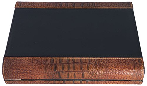 Visol Sobek Brown Leather Desktop Humidor, 10 Cigars