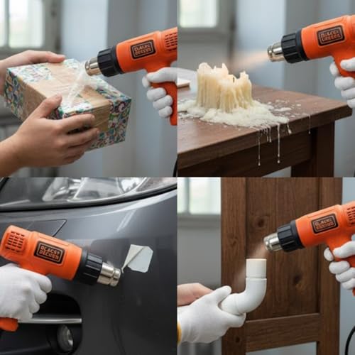 Image of SMART PACK Heat Gun for Shrink Wrapping, Drying Paint Coats, Remelting Adhesives, Candle Making | Dual Temperature Controller | High Speed Heat Shrink | Hot Air Gun and Bolts | SPS 750 Pack of 1