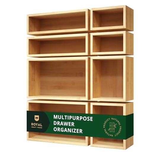 ROYAL CRAFT WOOD Bamboo Jewelry Organizer Box & Chests Set - Versatile Storage Solution for Makeup, Jewelry, and Bathroom Essentials (8 Boxes)