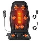 SLOTHMORE Vibration Back Massager for Chair with Heat, Chair Massager Pad with 8 Vibration, Seat Cushion for Seniors, Office Workers & Family, Fatigue & Pain Relief in Office, Home & Travel