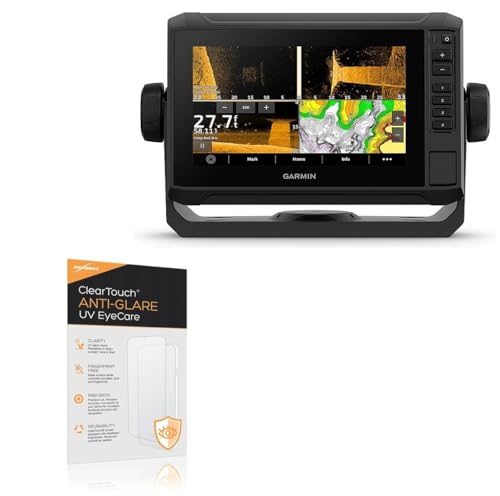 BoxWave Screen Protector Compatible With Garmin echoMAP UHD2 74sv - ClearTouch Anti-Glare Anti-UV EyeCare (2-Pack), Filters out Harmful Blue Light Reduce Fatigue