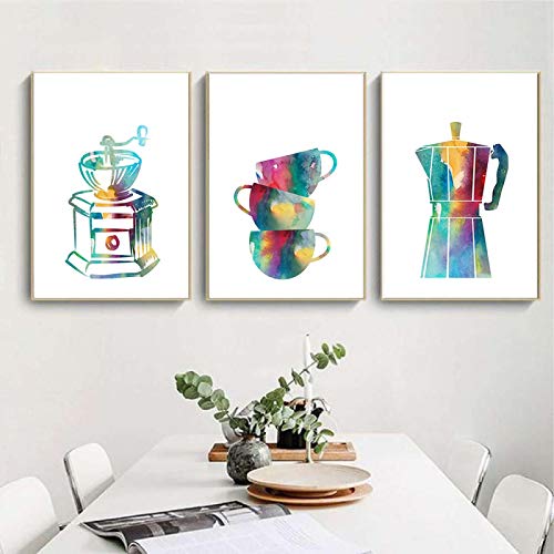 Art mural café impression pour briser la monotonie d'une cuisine avec une toile moderne 30x70