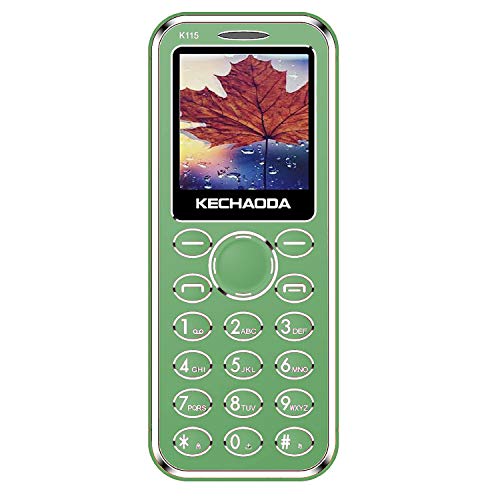 KECHAODA K115 Slim Card Size Dual Sim Phone with External Memory Slot 3.66cm (1.44-inch) Display Only Mobile Phone & Charging Cable in Box - Green