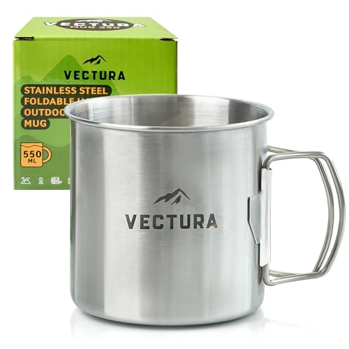 Vectura Stainless Steel Camping Mug 19 fl.oz – Lightweight