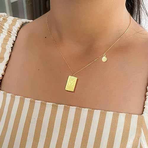 18k Gold Plated Stainless Steel Zodiac Sign Necklaces Astrology Gifts for Women Constellation Pendant Jewelry2