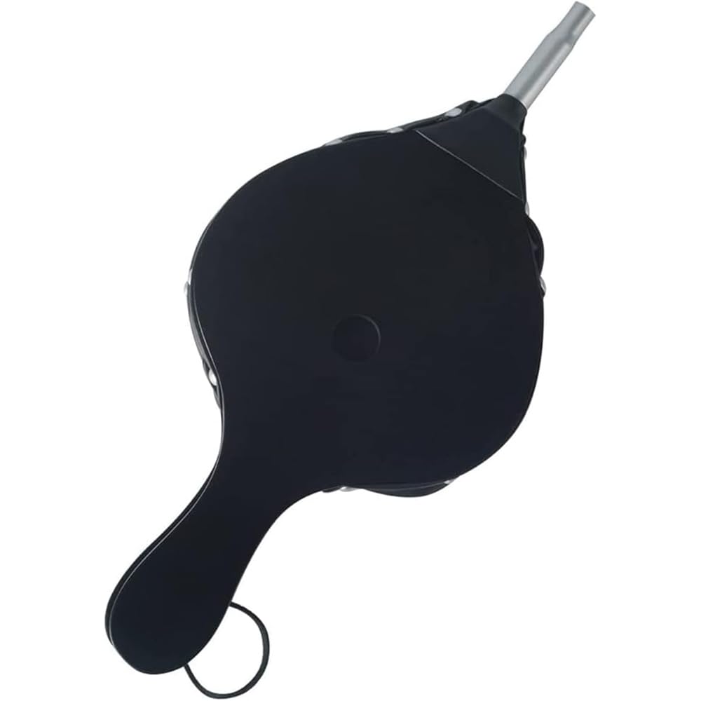 Soufflet, clous décoratifs dorés, boucle de suspension, soufflet en plastique - Noir