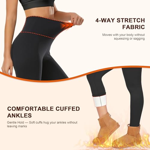 Image of DHSO Fleece Lined Leggings Women - Thick Winter Thermal Warm Pants