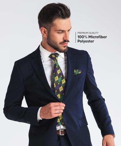 Set de corbata y pañuelo Premium Mardi Gras miniatura 3