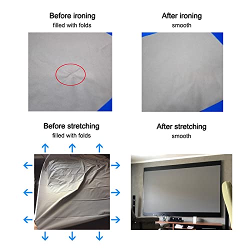Pantalla de proyector de 72 pulgadas antiluz para estancias iluminadas 3