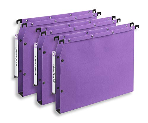 Dossiers suspendus A4 Elba Ultimate lilas pour classer les documents volumineux