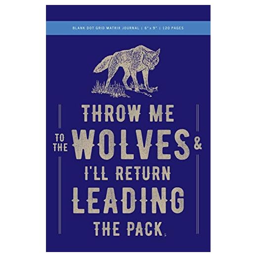 Throw Me to the Wolves (& I'll Return Leading the Pack) Dot Grid Matrix Journal 6x9: 120 Pages (60 spreads) dot grid matrix pattern, 1/4" spaced / ... Engineers, Scientists, Writers + Musicians