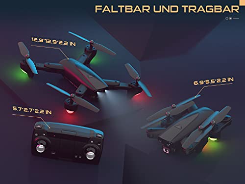 SP500 Faltbare GPS FPV 2K Drohne mit Kamera-Live-Video, GPS Drohne mit GPS-Heimkehr und Gestensteuerung, Kreis fliegen… – Bild 8