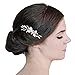 Produktbild Fairvir Brautschmuck Hochzeit Haarnadeln Silber Blume funkelnd Strass Braut Kristall Haarnadel Haarschmuck für Frauen und Mädchen (2 Stück)