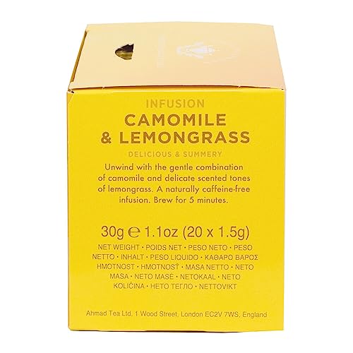 Ahmad Teas - Camomile & Lemongrass 1.4oz - 20 Tea Bags, Brown