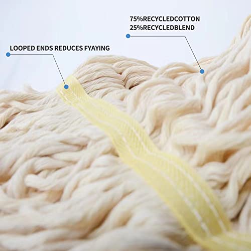 Image of Loop-End String Mop, Heavy Duty Commercial Industrial Mop with Extra Mop Head Replacement, 59 inch Aluminium Alloy Pole.