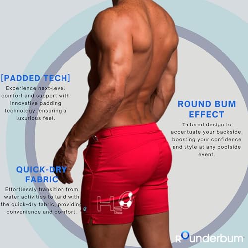 Rounderbum Mens Swimwear | Beach Shorts | Padded Technology | Quick Dry | Bathing Suits | Swim Shorts4
