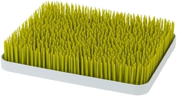 Boon Lawn Countertop Baby Bottle Drying Rack with Antimicrobial Tray - Spring Green - Bottle Rack and Organizer - Baby Feeding Essentials - 13.5 x 11 x 2.5 - 1 Count Green 2 Piece Set image 13 of 15 B004OR1DTC