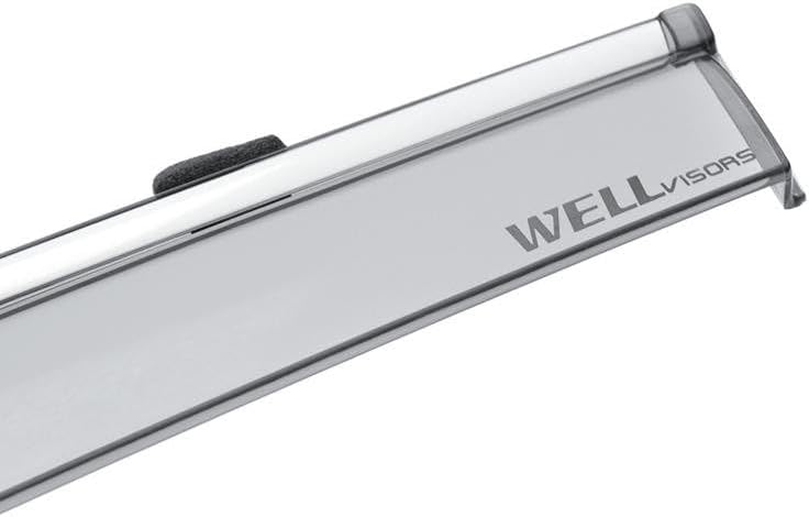 WellVisors Window Visors Wind Deflectors Compatible with Volkswagen VW Atlas 2018-2026 with Chrome Trim Rain Guards 3-847VW015