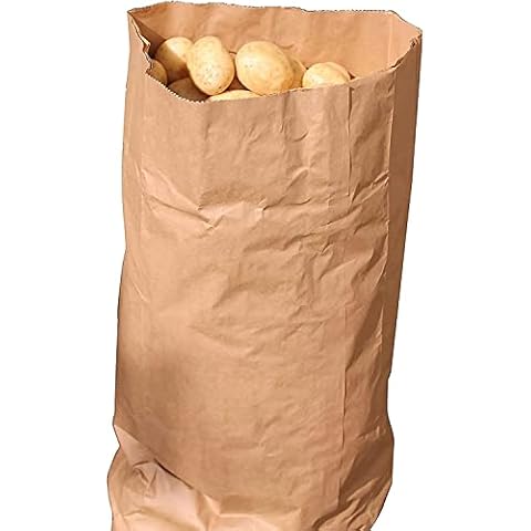 Gardening-Naturally Recyclable Brown Paper Potato Sack 850mm x 330mm Holds Up To 25KG Packs Of 5,10, 20 Available  (Pack Of 5) Cover
