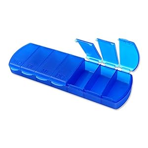 Schramm® Tablet Doosje blauw 11x4x1,5cm Pillendoosje