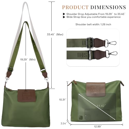 Image of JANKS Large Crossbody Bag for Women Fabric Nylon Casual Commuter Trendy Fashion Hobo Shoulder Ladies Travel Handbag