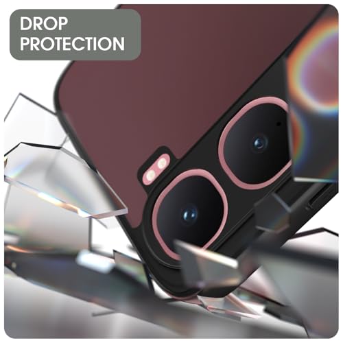 Image of Amazon Basics Back Cover for Vivo Y31 5G Compatible with Mag-Safe Smoke Back | Shockproof Design | Hard Transparent Back Case (Black Smoke Mag-Safe)