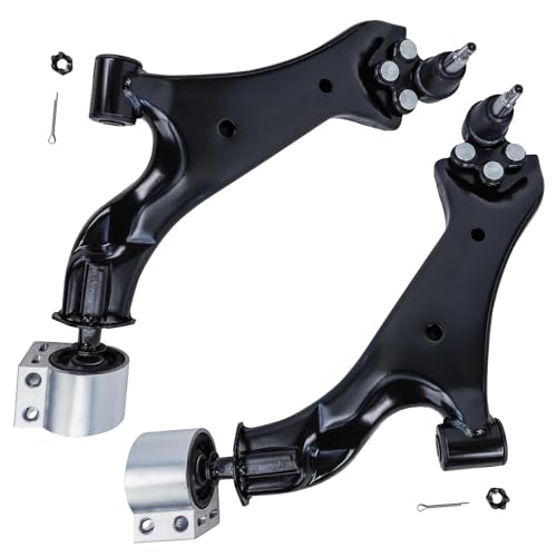 Image of Detroit Axle - 8pc Front End Control Arms Kit for 10-17 Chevrolet Equinox GMC Terrain, 2 Lower Control Arms w /Ball Joint 2 Sway Bars 4 Tie Rods 2010 2011 2012 2013 2014 2015 2016 2017 Replacement