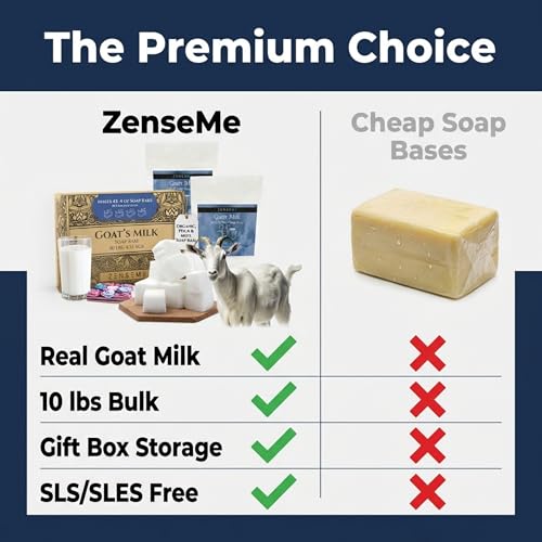10 LBS Goats Milk Soap Base, Melt and Pour Supplies Kit for Soap Making Detail
