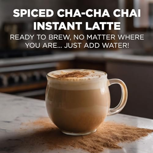 Maud's Spiced Chai Tea Latte Instant Packets, 16 ct, 100% Gourmet Blended Tea Leaves, Instant Hot or Iced Chai Tea Latte - Just add water