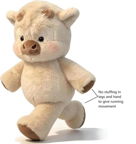 Image of SCOOBA Running Cute Cattle Soft Toy 35 cm (Running Plush Cow)