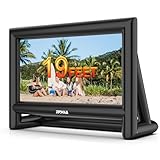 Inflatable Projector Screen for Outside 19ft Blow Up Movie Screen Outdoor with Air Blower, Easy Set Up Inflatable TV Home Theather for Backyards Movie Nights Party Fun, Support Front Rear Projection