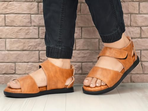 Image of HEALTH FIT Orthopedic & Diabetic Sandal Breathable & Adjustable Strap Sandals Dr Sandals Soft Sole Ultra-Lightweight Sandal for Men's 2021