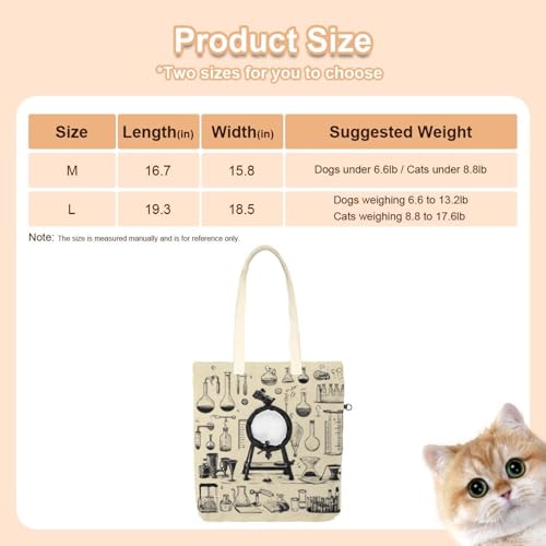 Bolsa de transporte de hombro para mascotas de lona lavable para gatos 3