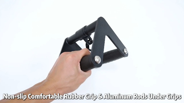Kipika Heavy Duty dubbele D-handgreep, V-bar kabelbevestiging, rijbevestiging voor kabelmachine, antislip en comfortabel, stevige handgreep van aluminiumlegering, kabelmachine-accessoires voor