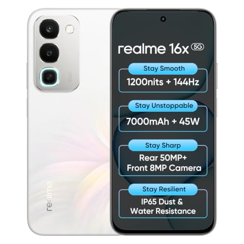 realme 16x 5G Smartphone 6+256GB White