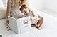 Little Pear Chevron Baby Book, Baby Keepsake, Baby Memory Book, Baby Girl or Baby Boy Photo Album Gender-Neutral, Gray