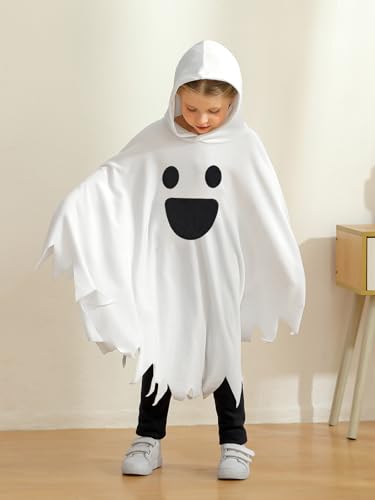 Disfraz Fantasma Infantil con Capa Blanca para Halloween miniatura 3
