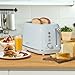 Retro 2 Slice Stainless Steel Toaster with 6 Bread Shade Settings, Bagel, Cancel, Defrost Function, Extra Wide Slot, Removable Crumb Tray, Blue
