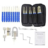 【Zwei transparente Übungssperren】 Die transparente Ansicht ermöglicht eine freie Sicht, um die Bedienung des Schlosses direkt zu beobachten. Sie können deutlich sehen, wie die Terminals funktionieren, wenn der Schlüssel eingeführt wird. Dies ist besonders für Anfänger ein gutes Übungsobjekt.