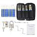 Produktbild Lockpicking-Set, OneChois 28-teiliges Lockpick-Set, inkl. 2 transparenten Vorhängeschlössern für Trainingsschlösser, Zylinderschloss-Dietrich-Set für Schlosser, Anfänger und Profi mit Ledertasche