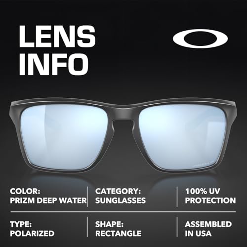 Image of Oakley SYLAS OO9448 Sunglasses MATTE BLACK Frame with PRIZM DEEP WATER POLARIZED Lenses With Official Eyewear Kit