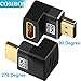 Warmstor 4 Pack 8K HDMI 2.1 Male to Female Adapter Right Angle Connector Up Down Angle 90 270 Degree Gold Plated Support 8K@60Hz,4K@120Hz,HDR,eARC for HDMI Cable PC Laptop HDTV Switch PS4 PS5 Xbox