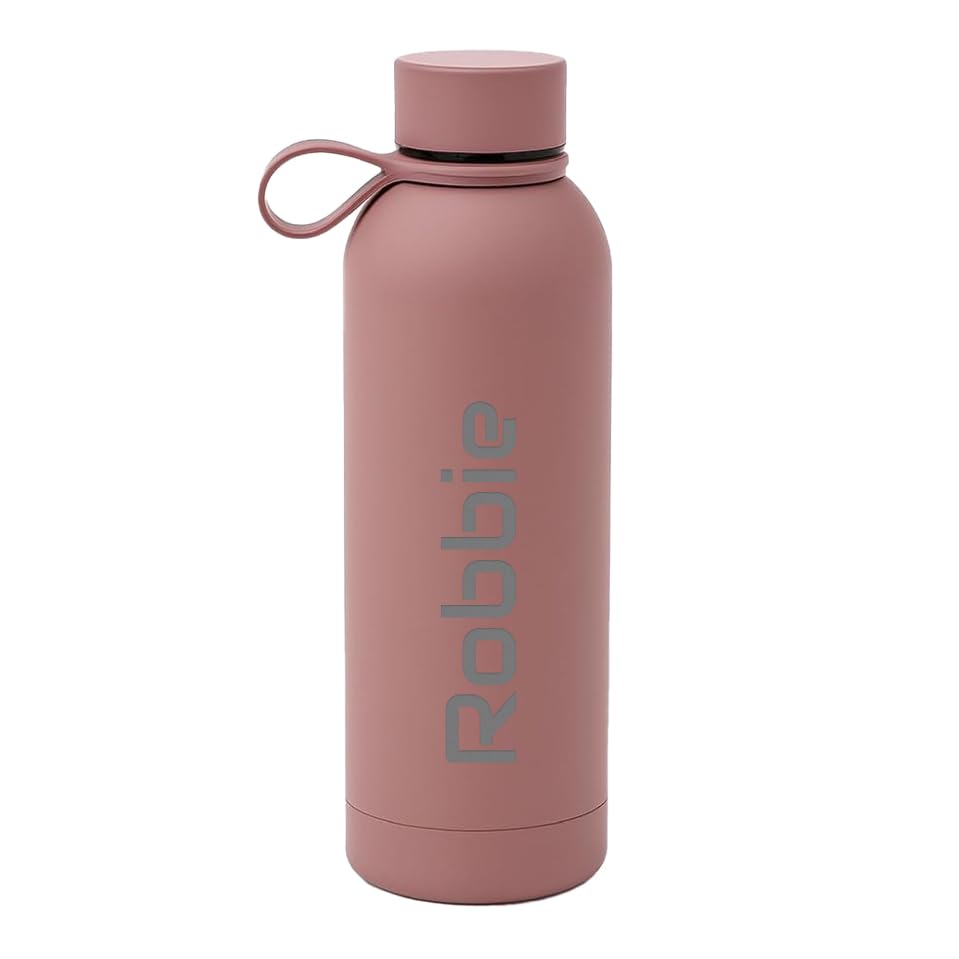 Engraved Personalised Water Bottle 500ml, Clay, Vacuum Flask