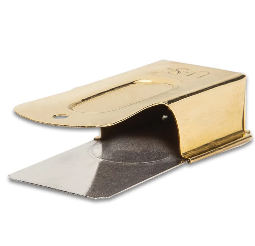 K EXCLUSIVE Military Cricket Clicker Clacker - Solid Brass And Steel Construction, Replica, Stamped With U.S. - Dimensions 2 1/4”X 1”X 5/8”